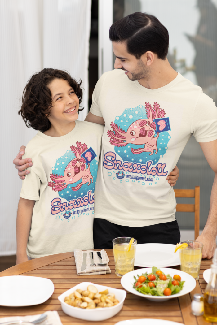 bella canvas tee mockup of a happy man and a boy hugging each other for father s day m39450