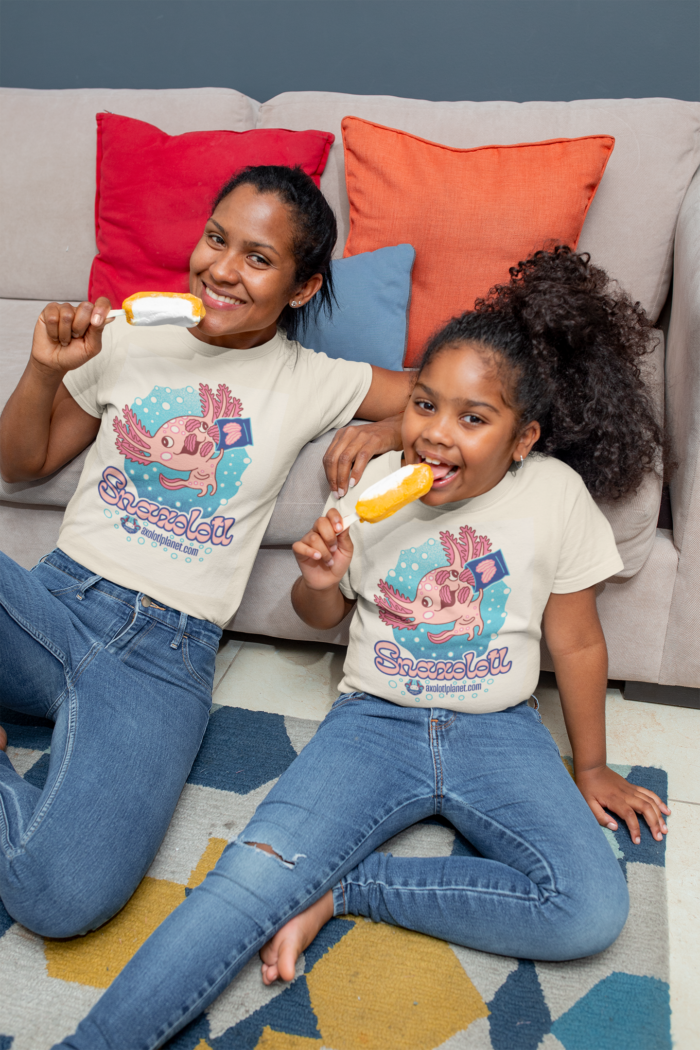 tee mockup of a mom and her daughter eating a popsicle at home 26388 1